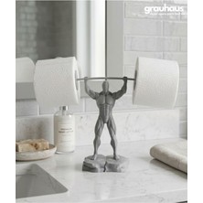 Özgürce Modern Banyo Dekoru, Halter Kaldıran Adam Tuvalet Kağıdı Tutucu