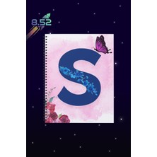 Sekizelliiki S Harfi Baskılı Spiralli Defter