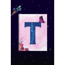 Sekizelliiki T Harfi Baskılı Spiralli Defter