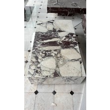 Adomar Marble Calacatta Viola Orta Sehpa 140X80X30