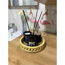 Özgürce Doğal Hasır Ahşap Banyo Düzenleyici Sepet, Şık ve Pratik Aksesuar