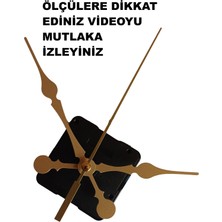 Cnr Shop Saat Makinesi, 16 mm Şaft Boyu Akar Sessiz Duvar Saati Mekanizması, Akrep-Yelkovan-Saniye-(Askısız)