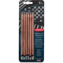 Derwent : Metallic Pencil : Kuru Boya Kalem Seti : 6 Renk (Pastel Renkler)