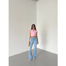 Aida Fashion Likralı Flare Jeans