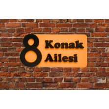 Özgürce Şık Ahşap Kapı Numarası ve Isimliği, Otel ve Daire Için Modern Tasarım