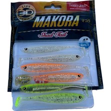 Lucky John Makora 3D Shad Tail 4'' 10CM 6 Adet Silikon Yem – Mix-3