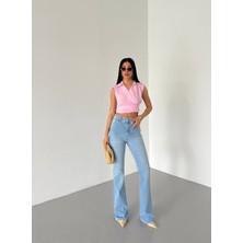 Aida Fashion Likralı Flare Jeans
