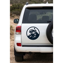 Bey Tuning 3D Sticker Jeep-Offroad Sticker Etiket Çıkartma Pc Laptop Araba Oto Motor 15X15 cm Siyah