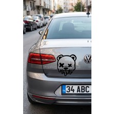 Bey Tuning 3D Sticker X-X Göz Sticker Etiket Çıkartma Pc Laptop Araba Oto Motor 15X18 cm Siyah