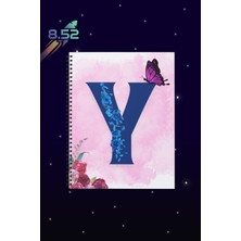 Sekizelliiki Y Harfi Baskılı Spiralli Defter