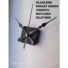 Cnr Shop Saat Makinesi, 16 mm Şaft Boyu Akar Sessiz Çalışır Saat Mekanizması, Akrep-Yelkovan-Saniye-(Askısız)