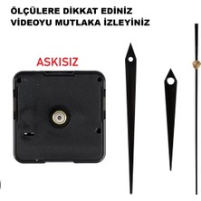 Cnr Shop Saat Makinesi, 16 mm Şaft Boyu Akar Sessiz Çalışır, Saat Mekanizması, Akrep-Yelkovan-Saniye-(Askısız)