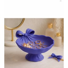 Özgürce Şık ve Çok Amaçlı Kurdele Detaylı Dekoratif Kase, Modern Tasarım