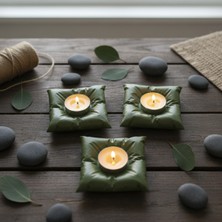 Özgürce El Yapımı Premium Tealight Mumluk Seti, Modern Dekor ve Masa Aksesuarı