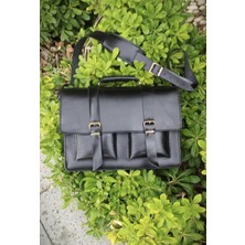 Nyc Giyim Tekstil Hakiki Dana Derisi El Dikişli Deri Evrak Çantası, Omuz Askılı, Çok Gözlü, 35X26X9 Cm, Laptop ve Tablet Için Ideal,siyah,kahve,taba Carzy Renk Seçenekleriyle,