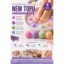 Bluvex Spa Pedikür Nem Bombası 4 Adet – Aromatik Ayak Bakım Topu, Köpüren Banyo Deneyimi
