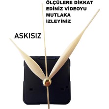 Cnr Shop Saat Makinesi, 16 mm Şaft Boyu Akar Sessiz Çalışır Saat Mekanizması, Akrep-Yelkovan-Saniye-(Askısız)