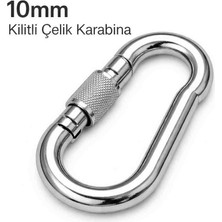 Sensoria TR Kilitli Çelik Karabina (300 kg Kapasiteli – Vidalı Sistem)