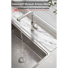 Özgürce Desenli Lavabo ve Mutfak Musluk Matı 14X60 Cm, Şık ve Koruyucu Tasarım