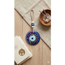 Özgürce El Boyaması Nazar Boncuğu ve Jüt Ipli Duvar Dekoru, Otantik Şıklık