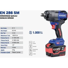 Exen En 286 Sm 21V 6AH 1000N.M Kömürsüz Şarjlı Somun Sökme