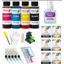 Canon Uyumlu PG46, CL56 Kartuş Dolum Seti 4X100ML E414/E464/E484/E3140/E3340/E3440/E3640