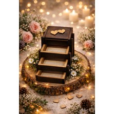 Özgürce Çok Bölmeli Ahşap Saklama Kutusu, Dekoratif Takı ve Aksesuar Organizer