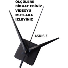 Cnr Shop Saat Mekanizması 16 mm Şaft Boyu Saat Makinesi Sessiz Çalışır Akrep-Yelkovan-Saniye-(Askısız)