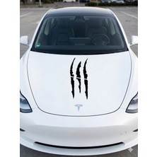 Bey Tuning 3D Sticker Monster Sticker Etiket Çıkartma Pc Laptop Araba Oto Motor 8X25 cm Siyah