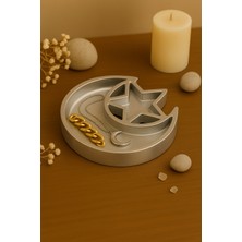 Özgürce El Yapımı Ay Yıldız Dekoratif Tabak 16X20, Masa, Ev ve Ofis Aksesuarı