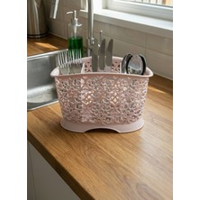 Özgürce Pratik 3 Bölmeli Tezgah Üstü Kaşıklık, 22X13X15 Cm, Dekoratif Organizer