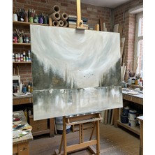 Nurşahın Resimleri El Yapımı Natürel Kanvas Tablo