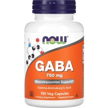 Now Foods Gaba 750 Mg 100 Veg Kapsül Vegan İçerik ile Destekleyici Sporcu Besini