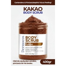 Dermocos Kakao Body Scrub 400G – Cildi Arındıran, Nemlendirici ve Besleyici Tuzlu Vücut Peelingi