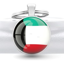Tamgacrafts Kuveyt Kuwait Bayrağı Metal Anahtarlık Hediyelik