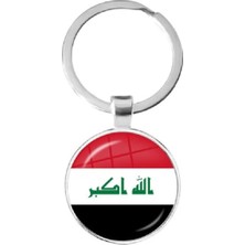 Tamgacrafts Irak Iraq Bayrağı Metal Anahtarlık Hediyelik