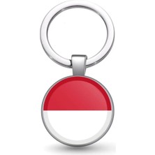 Tamgacrafts Endonezya Indonesia Bayrağı Metal Anahtarlık Hediyelik