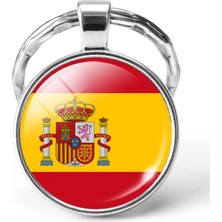 Tamgacrafts Ispanya Spain Bayrağı Metal Anahtarlık Hediyelik
