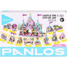 Alvera Collection P633012 Panlos Brick- Eğlence Şehri Kalesi 12'si 1 Arada- 556 Parça Yapım Seti