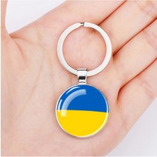 Tamgacrafts Ukrayna Ukraine Bayrağı Metal Anahtarlık Hediyelik