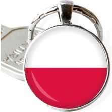 Tamgacrafts Polonya Poland Bayrağı Metal Anahtarlık Hediyelik