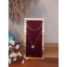 Özgürce Ahşap ve Pleksi Detaylı Takı Organizer Standı, Şık ve Fonksiyonel Tasarım