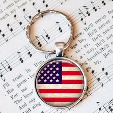 Tamgacrafts Amerika Usa Bayrağı Metal Anahtarlık Hediyelik