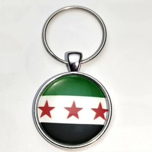 Tamgacrafts Suriye Syria Bayrağı Metal Anahtarlık Hediyelik