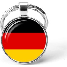 Tamgacrafts Almanya Germany Bayrağı Metal Anahtarlık Hediyelik