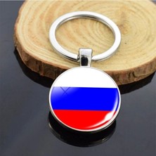 Tamgacrafts Rusya Russia Bayrağı Metal Anahtarlık Hediyelik