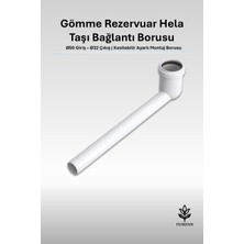 Fiorenn Gömme Rezervuar Hela Taşı Bağlantı Borusu Ø50 Giriş – Ø32 Çıkış | Kesilebilir Ayarlı Montaj Borusu
