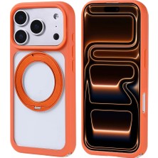 Apple iPhone 17 Pro Max Kılıf M-Safe Şarj Özellikli Standlı Zore Piza Silikon Kapak