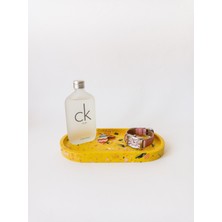 Özgürce Şık Oval Terrazzo Tray, Organizer ve Altlık, Modern Dekorasyon Parçası