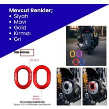 Egzoz Ucu Cnc Metalik Gri - Honda Pcx